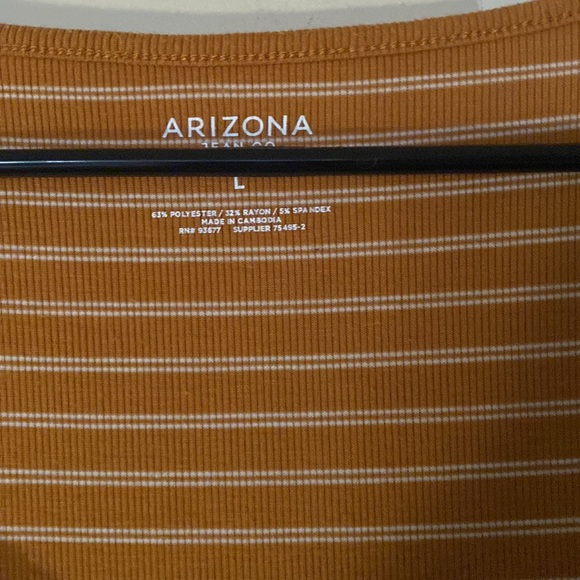 Large Arizona full/dark yellow stripe crop top - Picture 2 of 3